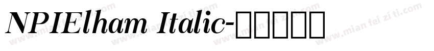 NPIElham Italic字体转换